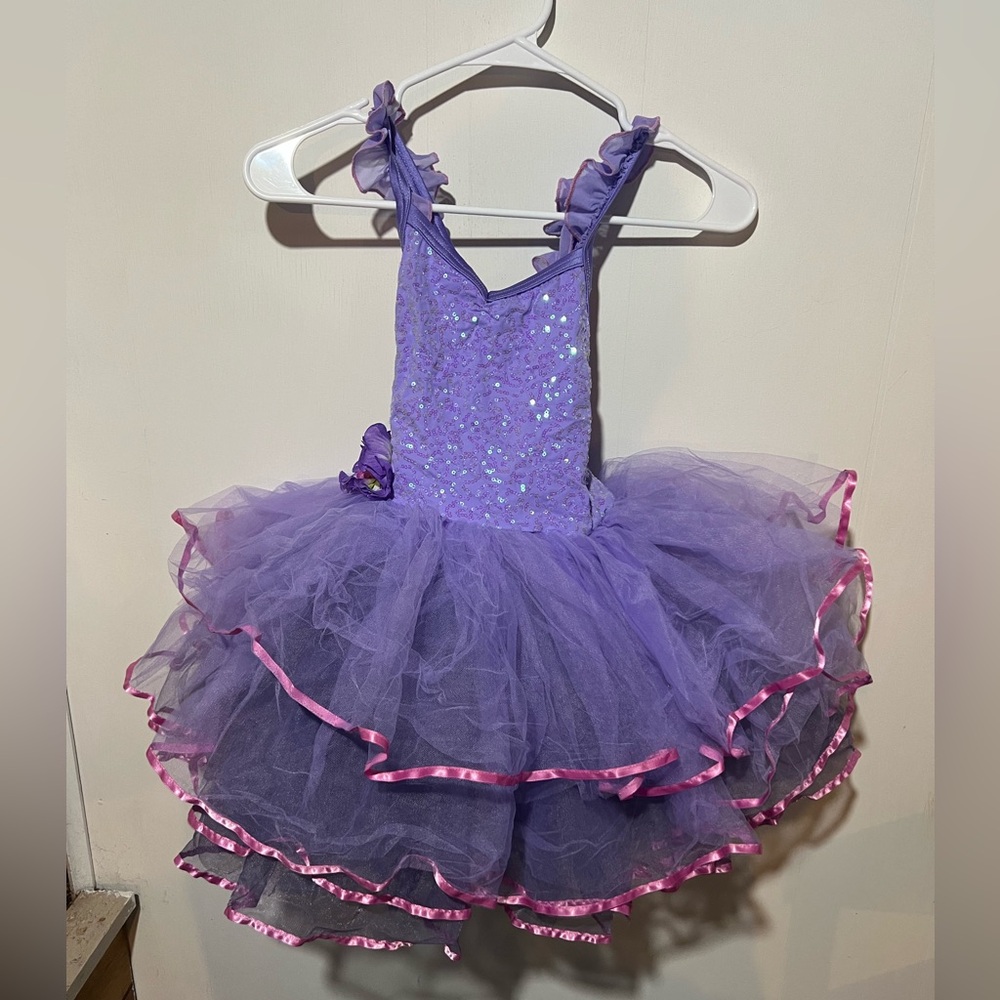 Weissman Purple Tutu Dance Costume with Pink Trim
